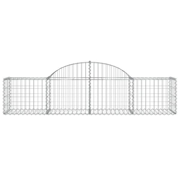 vidaXL Arched Gabion Baskets 5 pcs 200x50x40/60 cm Galvanised Iron