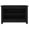 vidaXL Shoe Bench Black 70x38x45.5 cm Solid Wood Pine