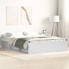 vidaXL Bed Frame without Mattress White 135x190 cm Double Double