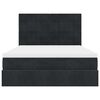 vidaXL Ottoman Bed with Mattresses & LEDs Black Double Velvet