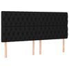 vidaXL Headboard Black 200x7x118/128 cm Fabric
