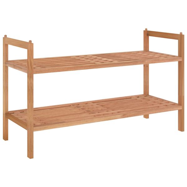 vidaXL Shoe Rack 69x27x41 cm Solid Wood Walnut