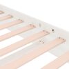 vidaXL Bed Frame without Mattress White Solid Wood Double