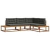 vidaXL Outdoor Sofa Set Natural and Anthracite