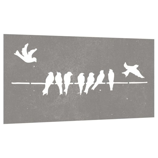 vidaXL Garden Wall Decoration 105x55 cm Corten Steel Bird Design