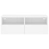 vidaXL TV Wall Cabinet White 80x30x30 cm Engineered Wood