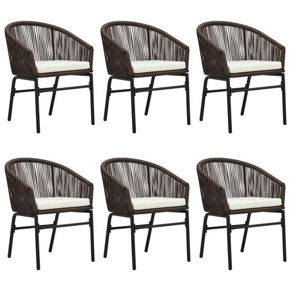 vidaXL 7 Piece Garden Dining Set Brown