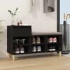 vidaXL Shoe Cabinet Black 102x36x60 cm Engineered Wood