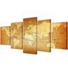vidaXL Canvas Wall Print Set World Map 100 x 50 cm