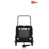 vidaXL Pet Bike Trailer Black Oxford Fabric and Iron