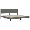 vidaXL Bed Frame with Headboard Dark Grey 180 x 200 cm Velvet