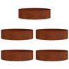 vidaXL Planter Ring 5 pcs Rusty 80 x 80 x 20 cm Weathering Steel