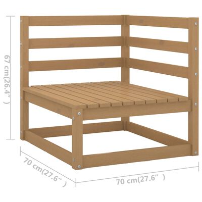 vidaXL 10 Piece Garden Lounge Set with Cushions Solid Wood Pine
