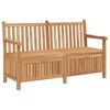 vidaXL Garden Bench with Storage 150 x 60 x 90 cm Solid Teak Wood