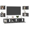 vidaXL 7 Piece TV Cabinet Set Grey Engineered Wood