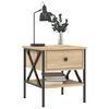 vidaXL Bedside Table Sonoma Oak 40x42x45 cm Engineered Wood