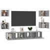 vidaXL 7 Piece TV Cabinet Set Concrete Grey Engineered Wood