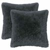 vidaXL Cushion Cover 2 pcs HEERLEN Anthracite 40 x 40 cm PV Fleece