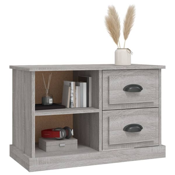 vidaXL TV Cabinet Grey Sonoma 73x35.5x47.5 cm Engineered Wood
