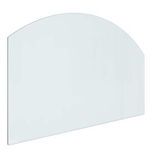 vidaXL Fireplace Glass Plate Transparent 80 x 50 cm Glass