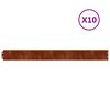 vidaXL Lawn Edging 10 pcs 10 x 103 cm Weathering Steel Rusty