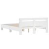 vidaXL Bed Frame without Mattress White 150x200 cm King Size
