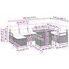 vidaXL Garden Sofa Set with Storage 9 pcs Grey Poly rattan