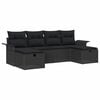 vidaXL Garden Sofa Set 6 pcs Poly rattan