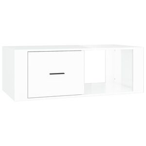 vidaXL Coffee Table High Gloss White 100x50.5x35 cm Engineered Wood
