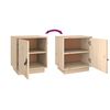 vidaXL Bedside Cabinets 2 pcs 40x34x45 cm Solid Wood Pine