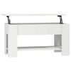 vidaXL Coffee Table White 101x49x52 cm Engineered Wood