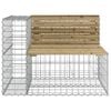 vidaXL Garden Bench Gabion Design 287x71x65.5 cm Impregnated Wood Pine