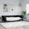 vidaXL Day Bed without Mattress Black 90x190 cm Faux Leather