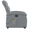 vidaXL Electric Stand up Massage Recliner Chair Light Grey Fabric