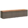 vidaXL Garden Storage Box Grey 220x50x54 cm Poly Rattan Acacia Wood
