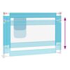 vidaXL Toddler Safety Bed Rail Blue 90x25 cm Fabric