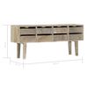 vidaXL Sideboard 140x30x60 cm Solid Mango Wood