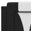 vidaXL Headboard Cushion "Viana" Black and White 152 cm Queen Faux Leather