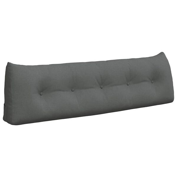 vidaXL Back Pillow Dark Grey 160 x 24 x 50 cm Fabric
