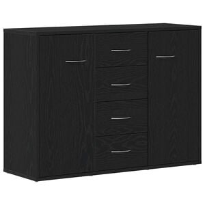 vidaXL Sideboard Black Oak 88x30x64 cm Engineered Wood