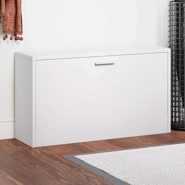 vidaXL Shoe Storage Bench White 80x24x45 cm