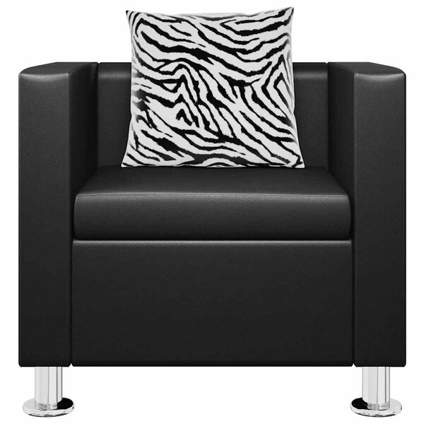 vidaXL Armchair Black Faux Leather