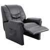 vidaXL Reclining Chair Grey Faux Leather