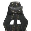 vidaXL Gaming Chair with Footrest Black and Camouflage Faux Leather