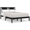 vidaXL Bed Frame | Black | Solid pine wood | Super King | Hardwood | Bed Frame