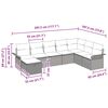 vidaXL Garden Sofa Set with Cushion Manual 8 pcs Black Poly Rattan