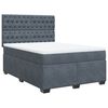 vidaXL Box Spring Bed with Mattress Dark Grey Double Velvet