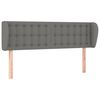 vidaXL Headboard with Ears Dark Grey 147x23x78/88 cm Fabric