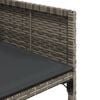 vidaXL 7 Piece Garden Dining Set with Cushions Grey Poly Rattan