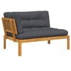 vidaXL Garden Pallet Corner Sofa with Cushions Solid Wood Acacia